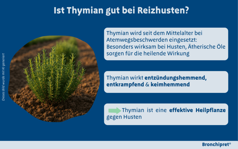 Infografik Husten Hilfe: Ist Thymian gut bei Reizhusten?